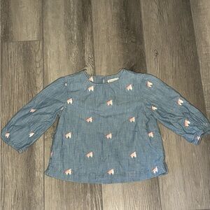 🦄Crewcuts🦄 Unicorn Chambray Top